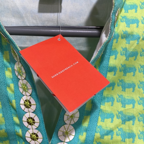 NWT Sheridan French green and blue Tunic - Picture 5 of 14